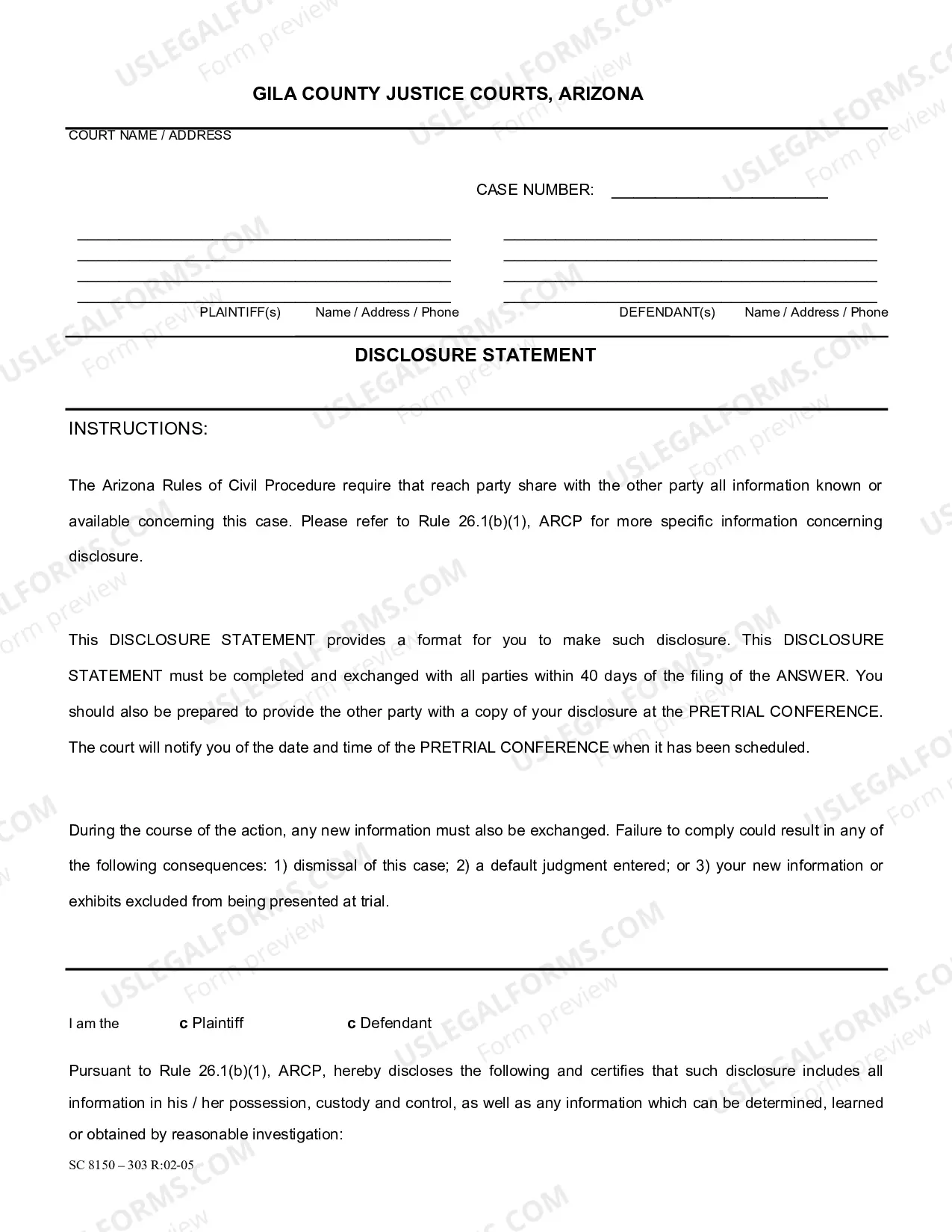 Preview Small Claims Request and Order to Transfer to Civil Division
