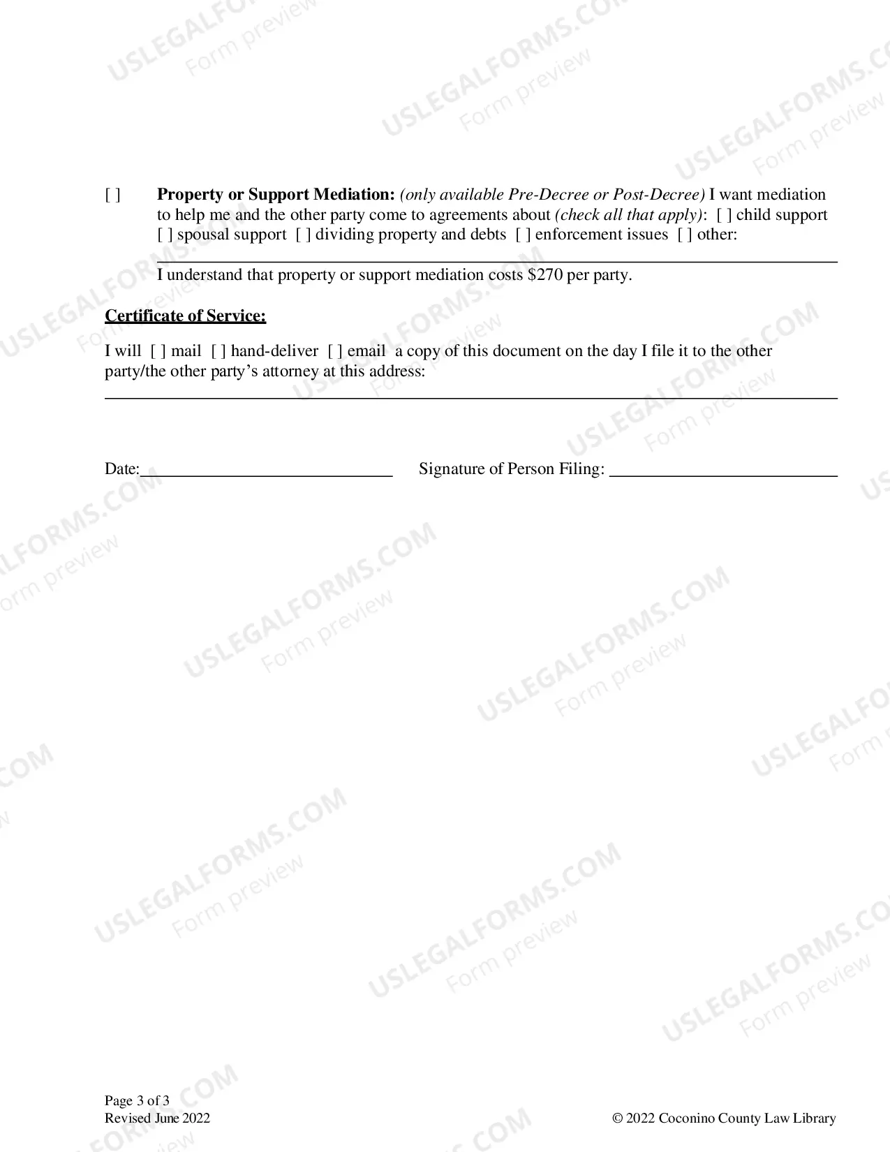 Preview Packet for Family Court Services