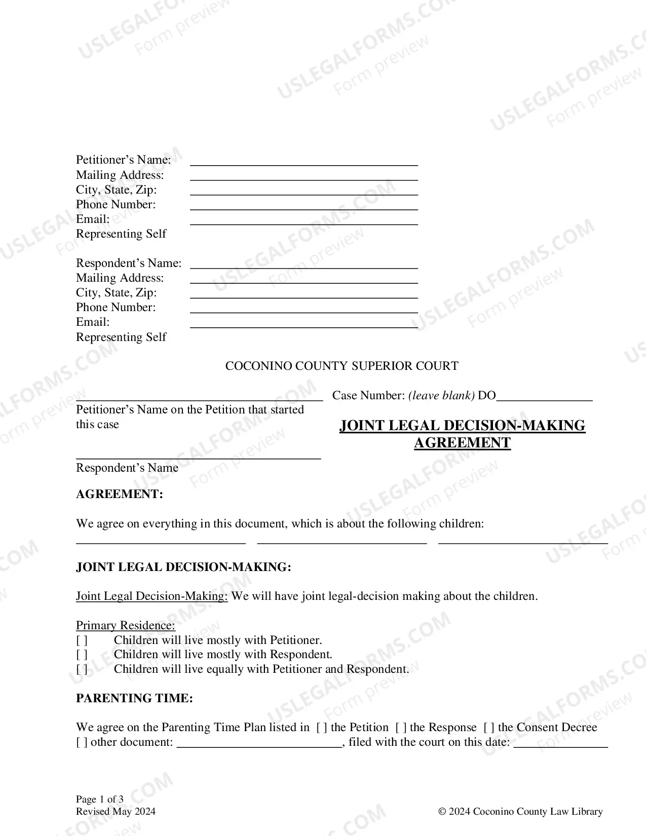 Preview Packet CONSENT DECREE FOR DIVORCE OR LEGAL SEPARATION WITH CHILDREN
