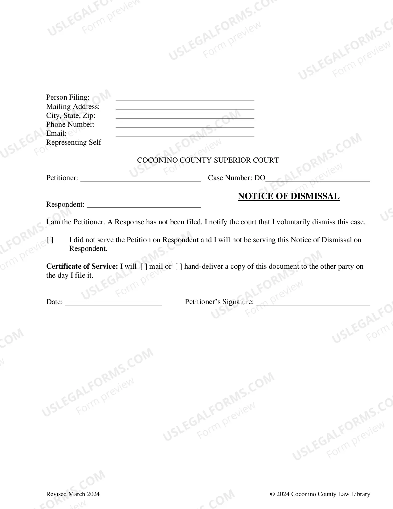 Preview Notice Of Dismissal