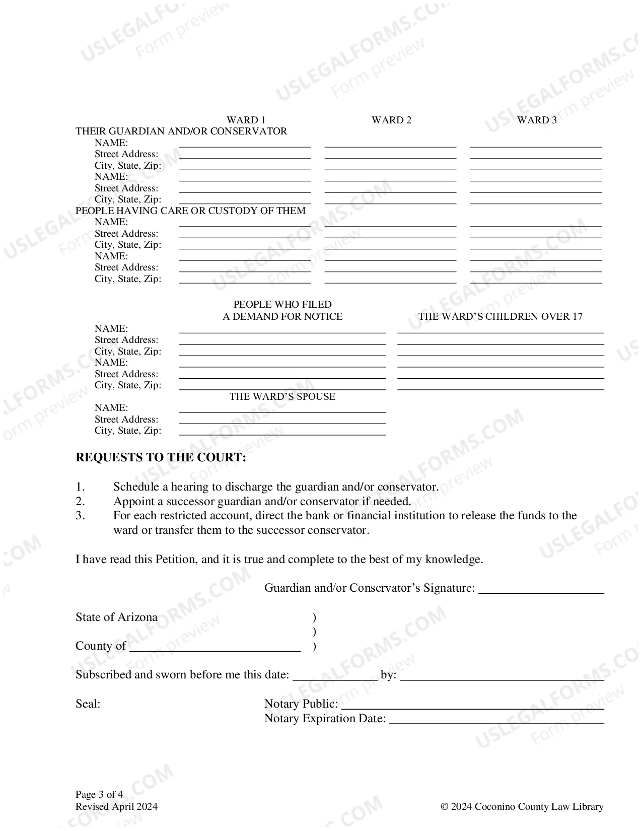 Preview Order Regarding Discharge Of Guardian Conservator Both (Minor)