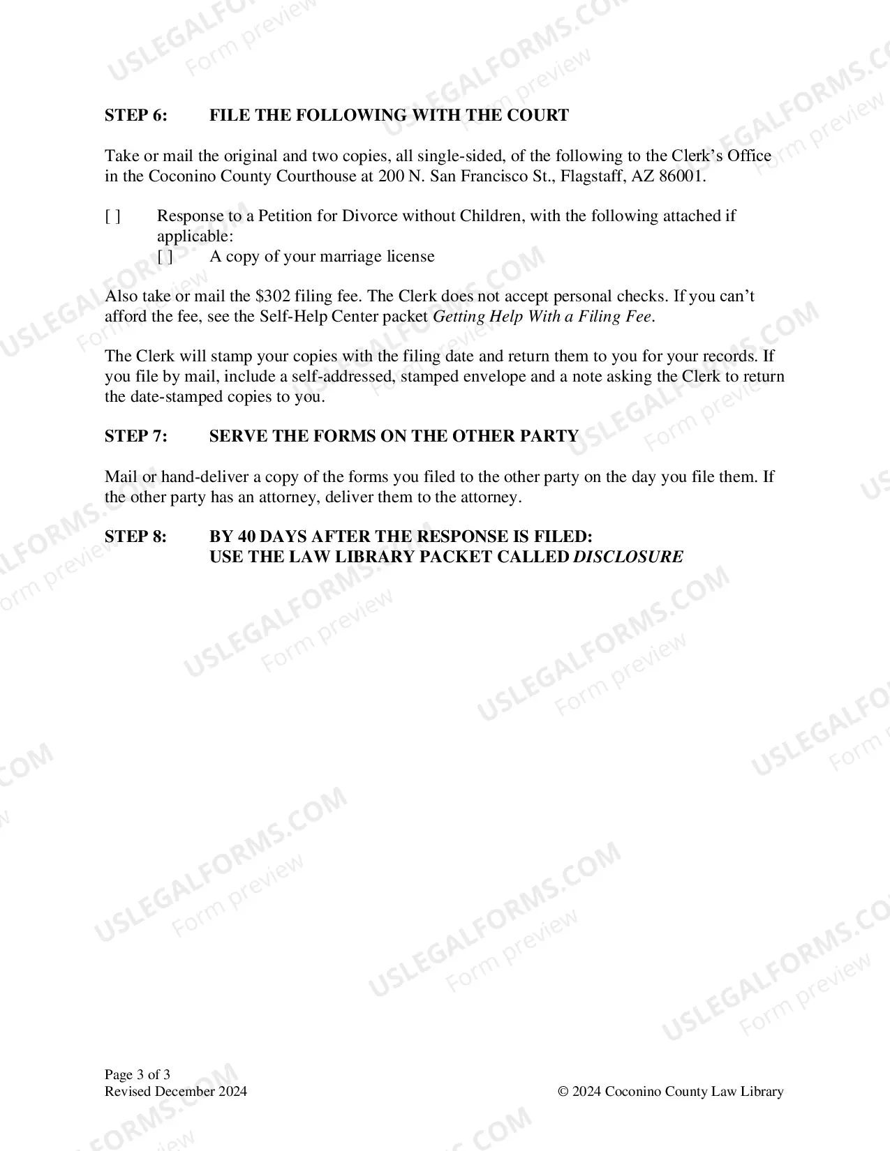 Preview Divorce Without Children Packet