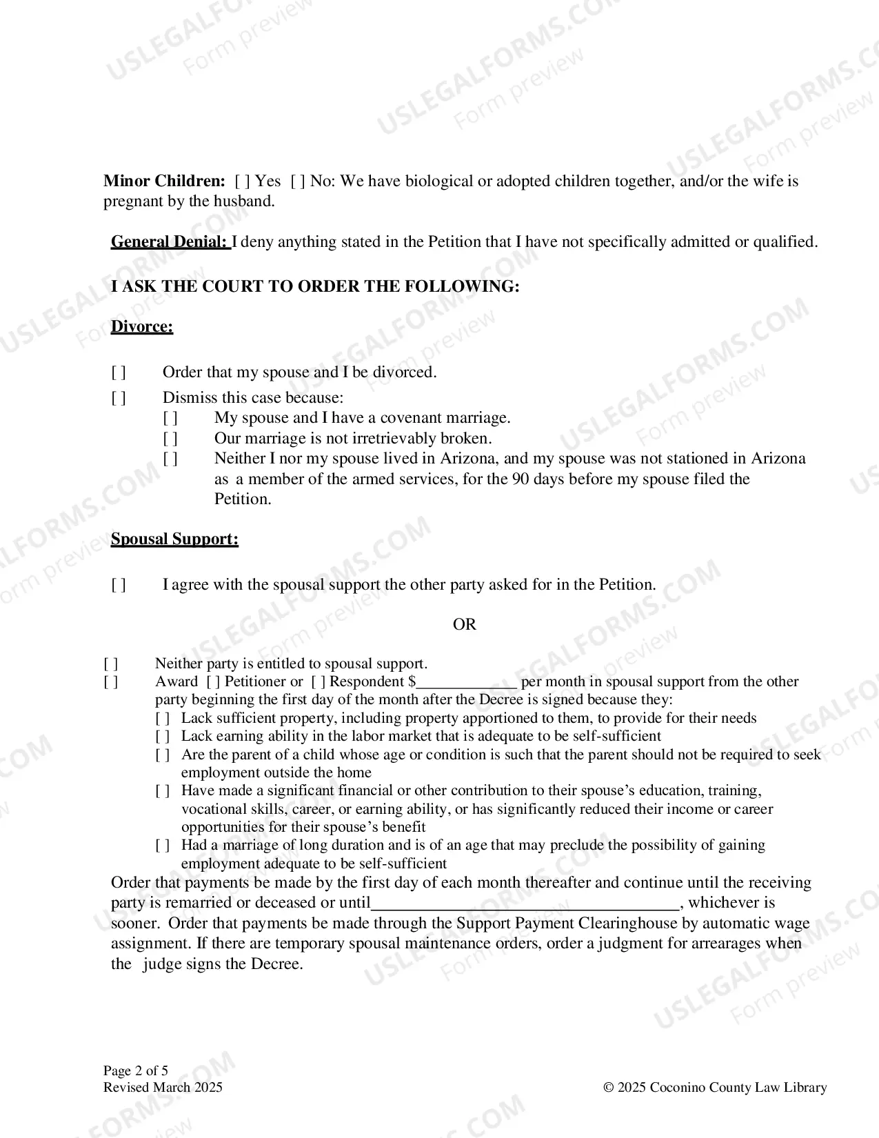 Preview Divorce Without Children Packet