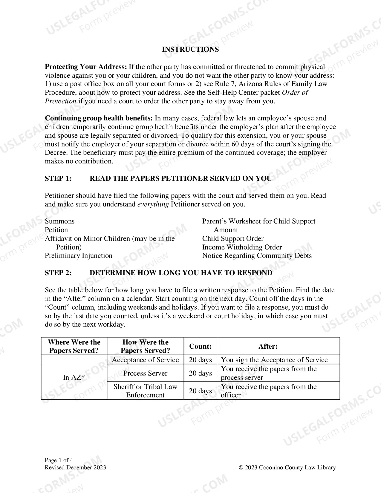 Preview Legal Separation With Children Packet