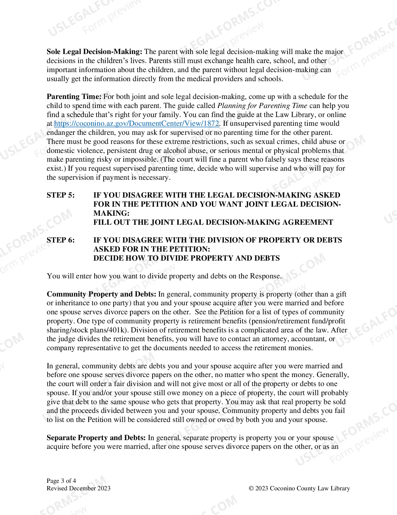 Preview Legal Separation With Children Packet