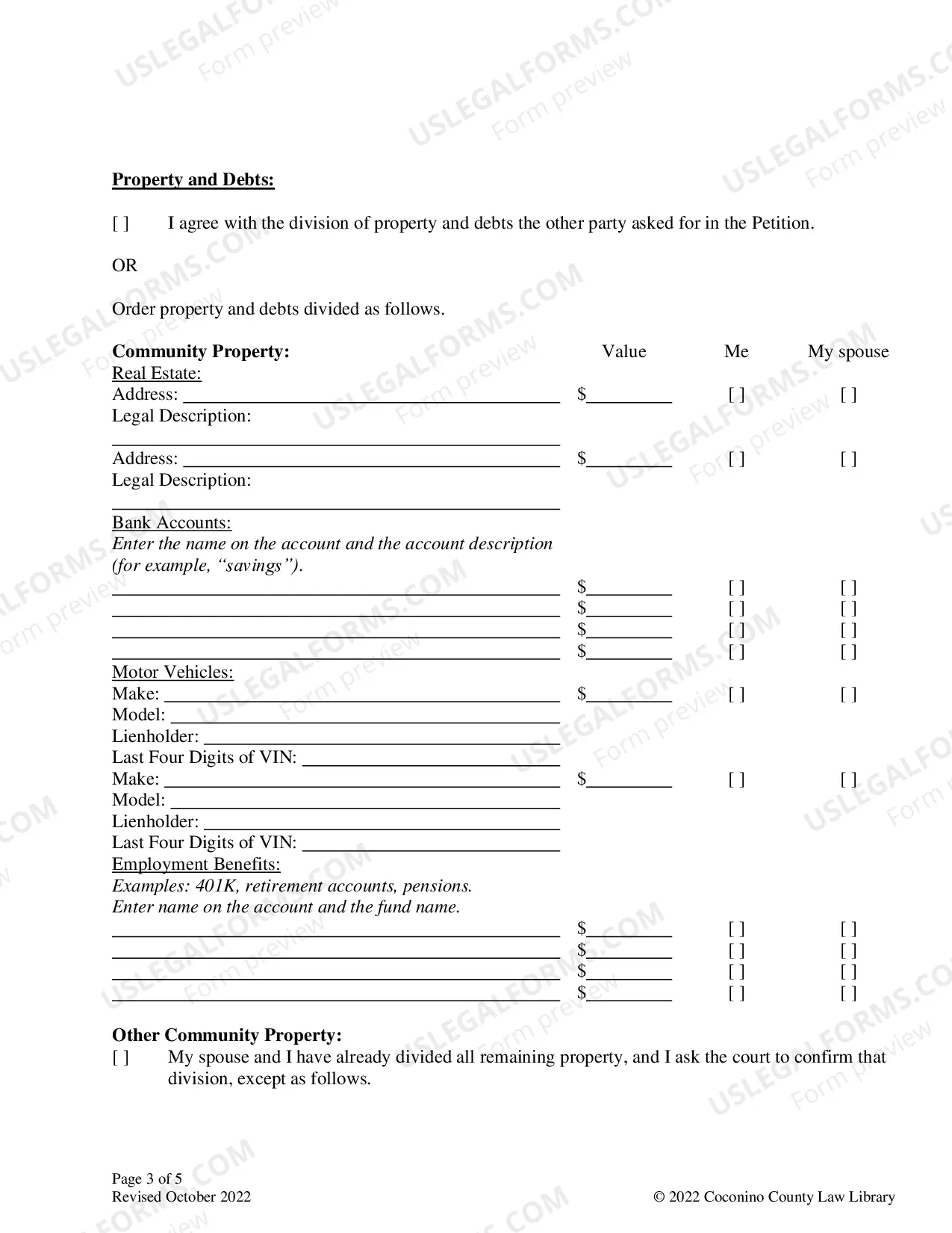 Preview Legal Separation Without Children Packet