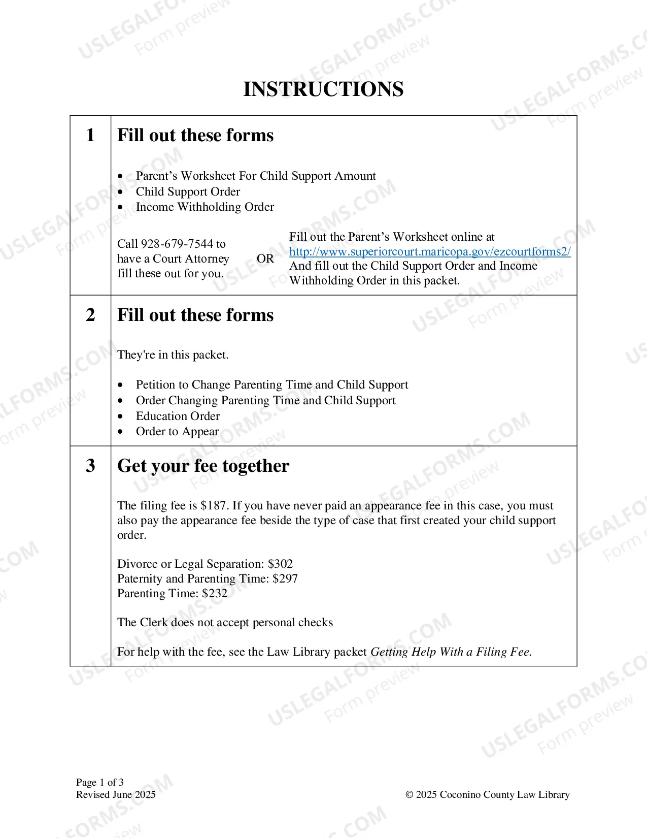 Preview Petition For Modification Of Child Custody Parenting Time And Child Support Packet