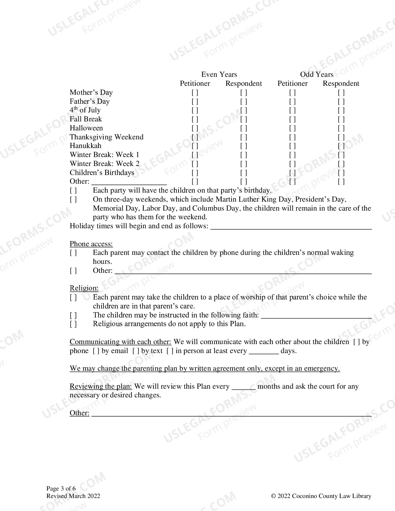 Preview Petition For Modification Of Child Custody Parenting Time And Child Support Packet
