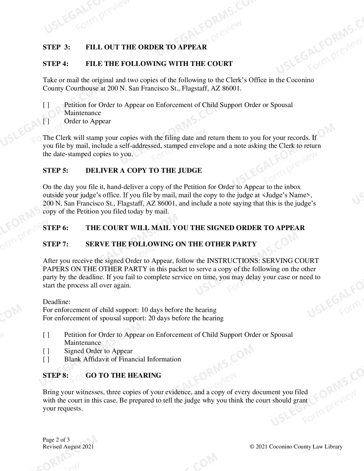 Preview Petition For Order To Appear On Enforcement Of Child Support-Spousal Maintenance