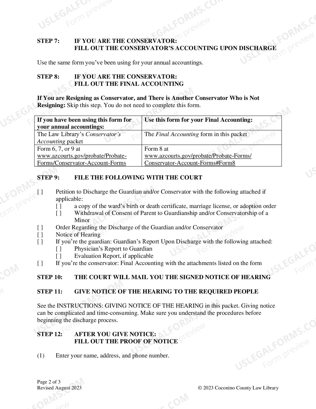Preview Packet Ending Guardianship or Conservatorship of a Minor