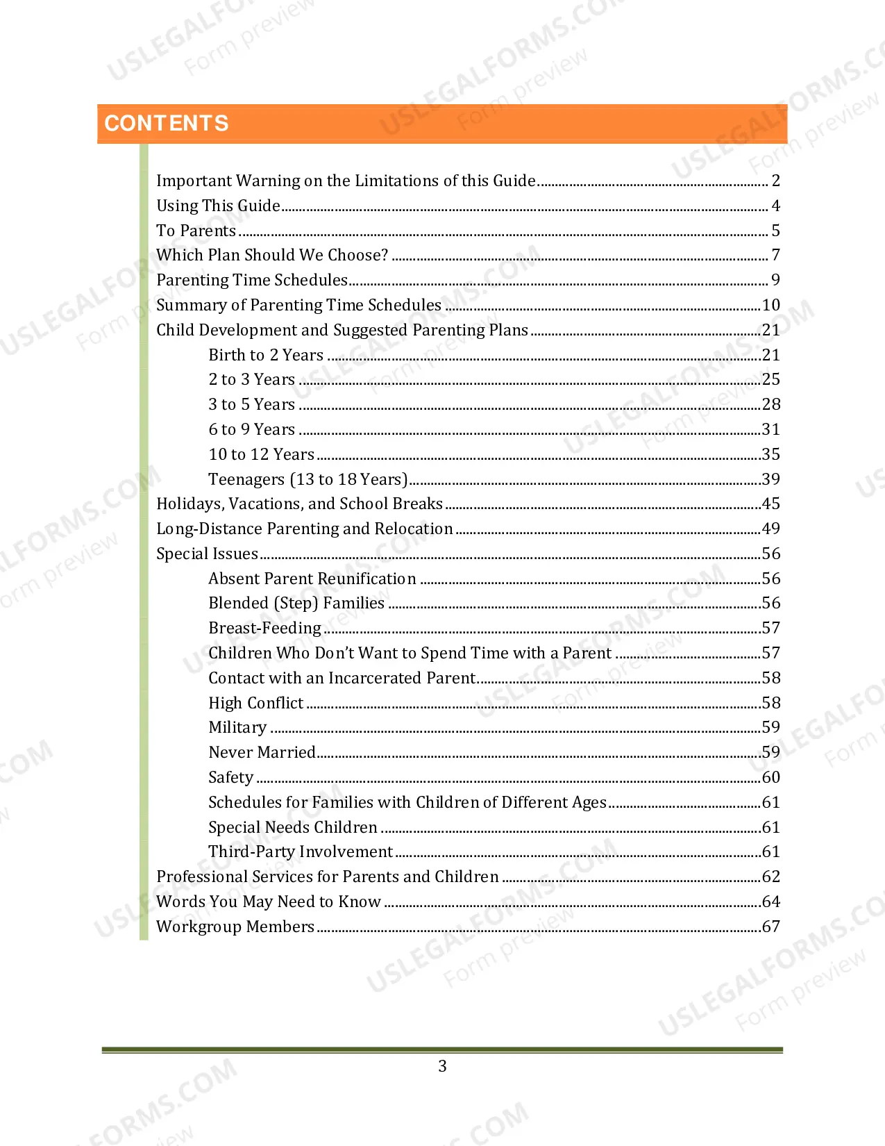 Preview Planning for Parenting Time: Arizona's Guide for Parents Living Apart