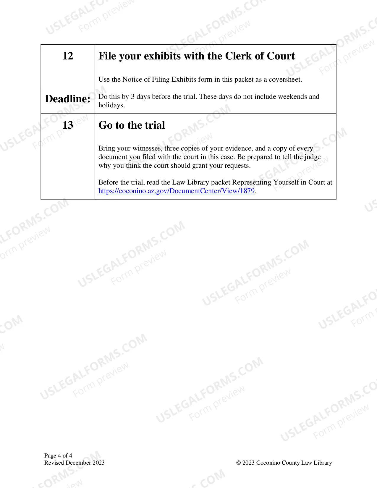 Preview Pre-Trial Statement: For Custody