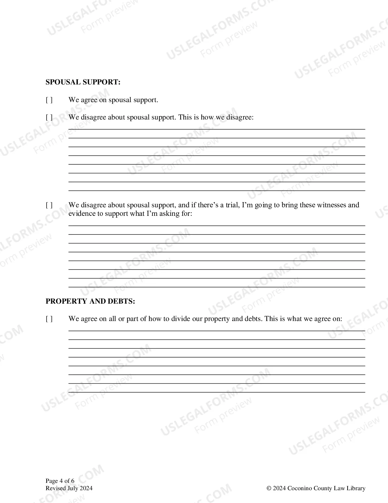 Preview Settlement Conference Memorandum: For Divorce or Legal Separation With Children