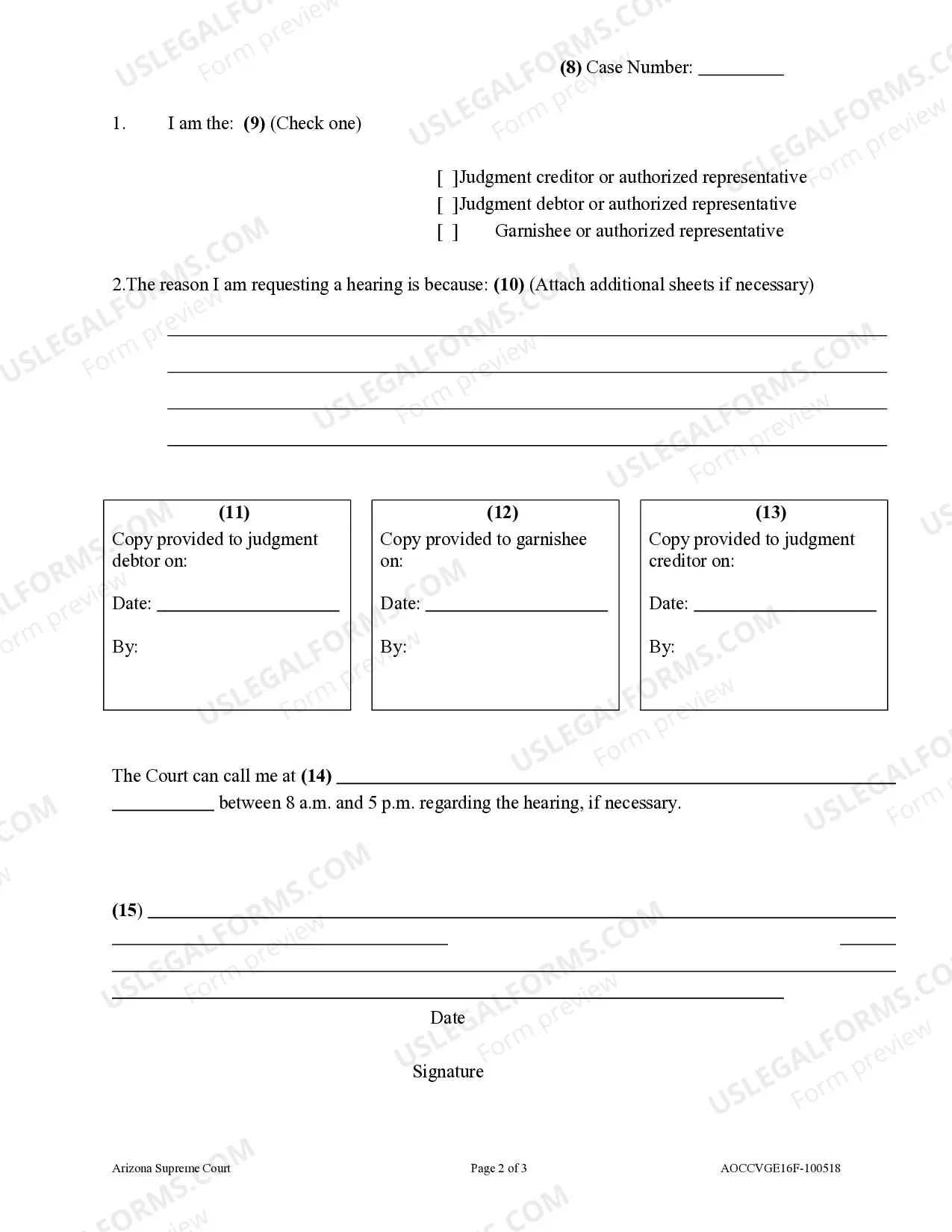 Preview Request for Hearing