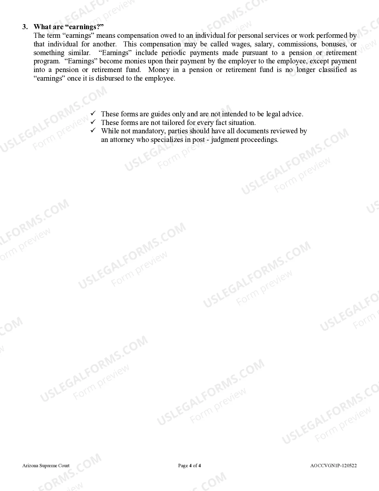 Preview Process Check List for the Judgment Creditor in a Garnishment of Non-Earnings