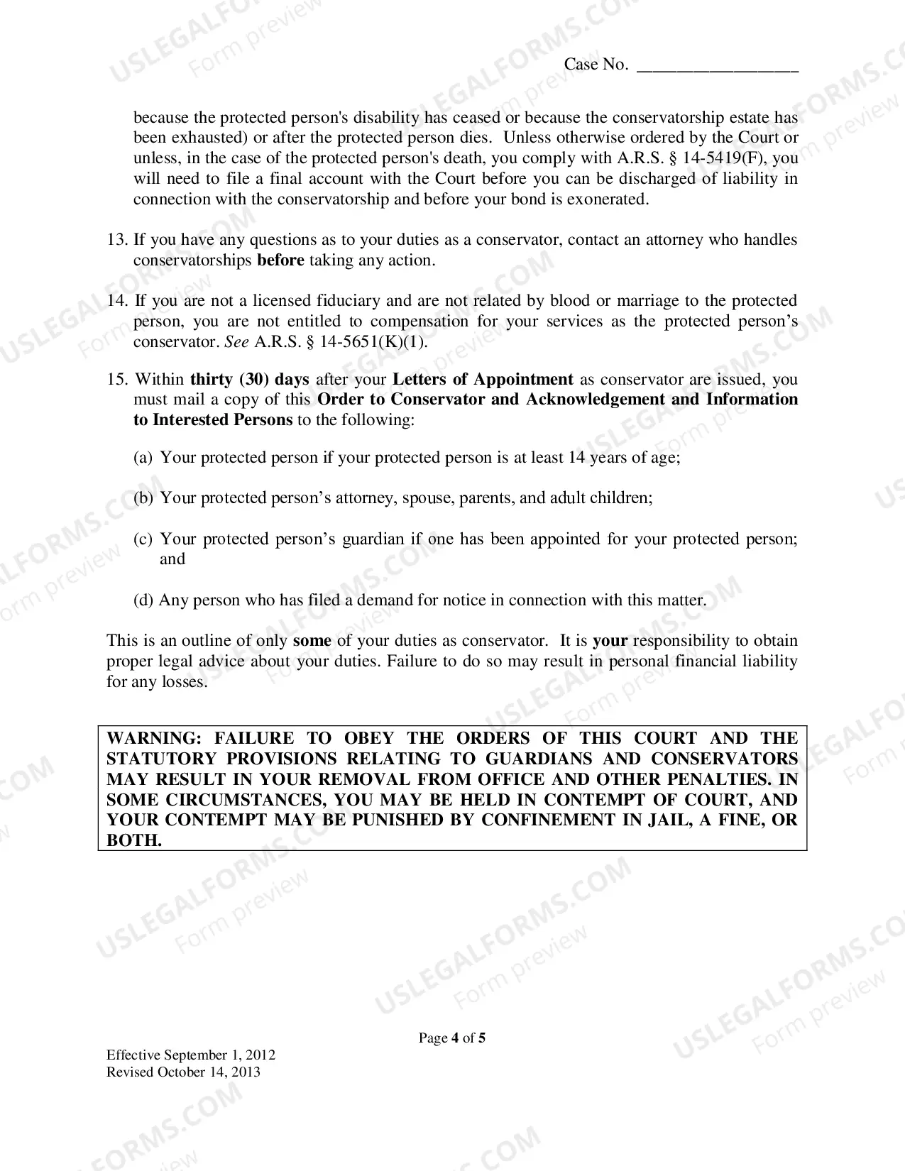 Preview Court Order Terminating