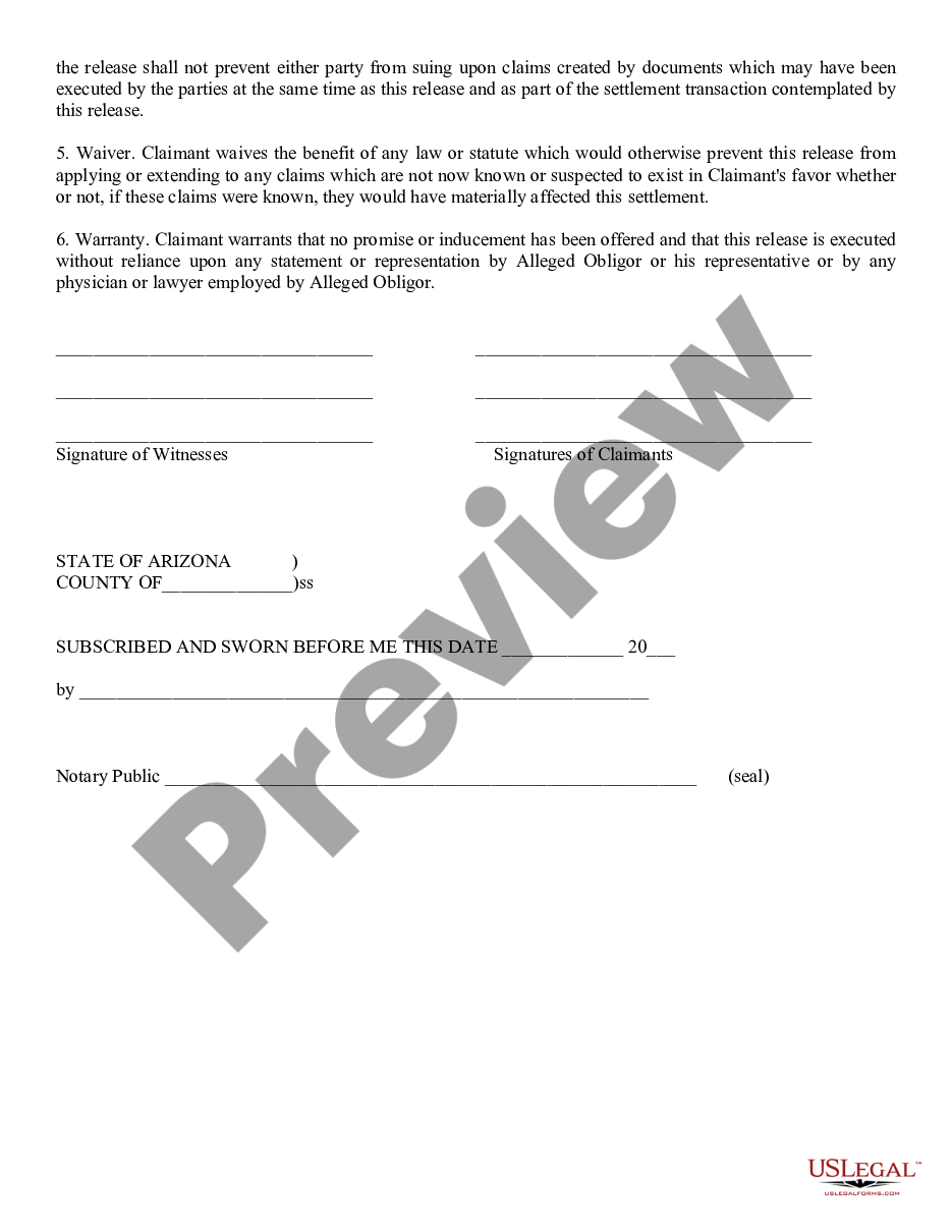 page 1 Unilateral Release of Claim preview