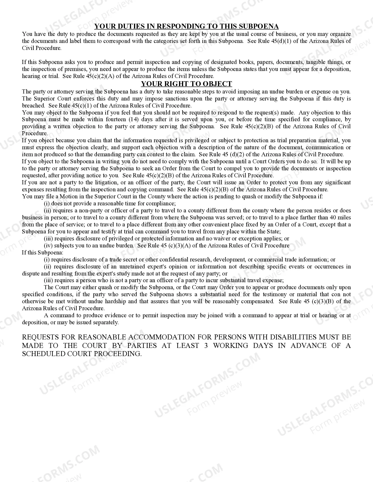 Preview CV Subpoena
