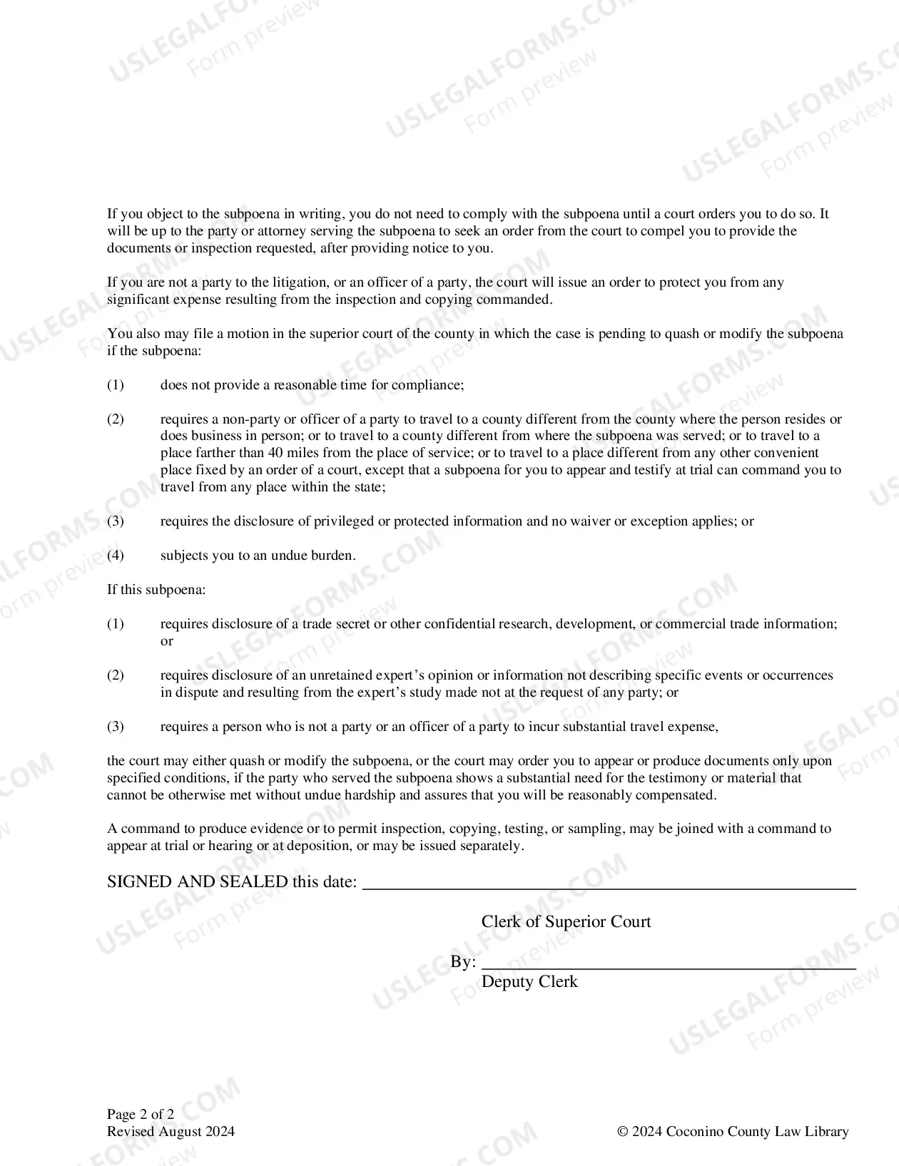 Preview Subpoena