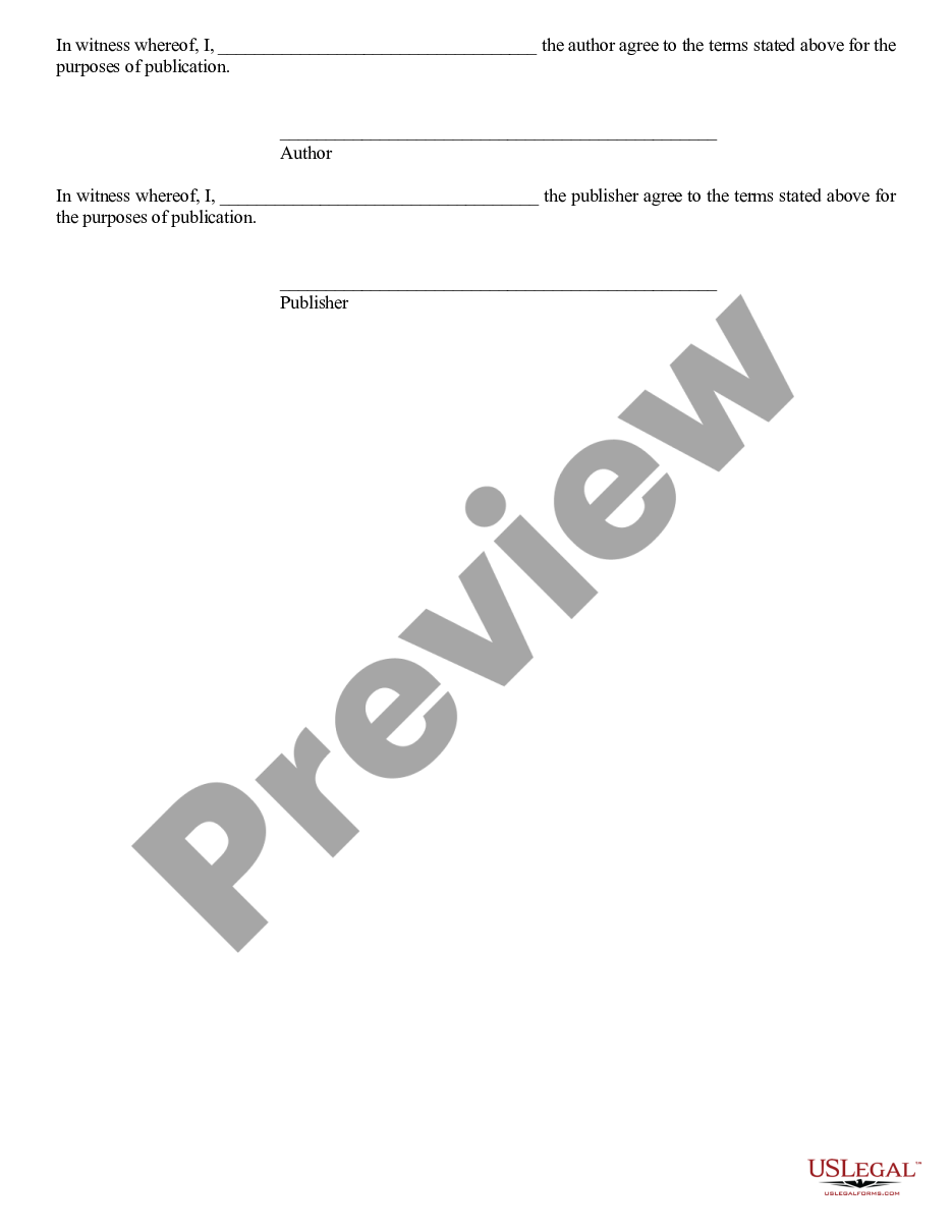 page 5 Agreement Between Publisher and Author preview