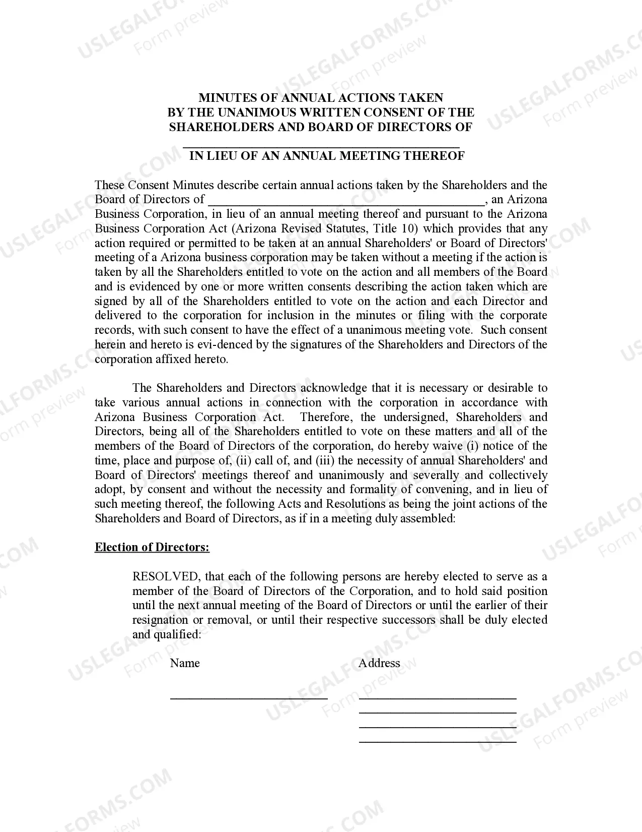 Preview Annual Minutes