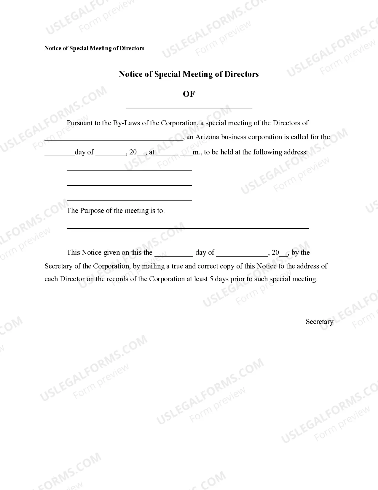 Preview Notices, Resolutions, Simple Stock Ledger and Certificate