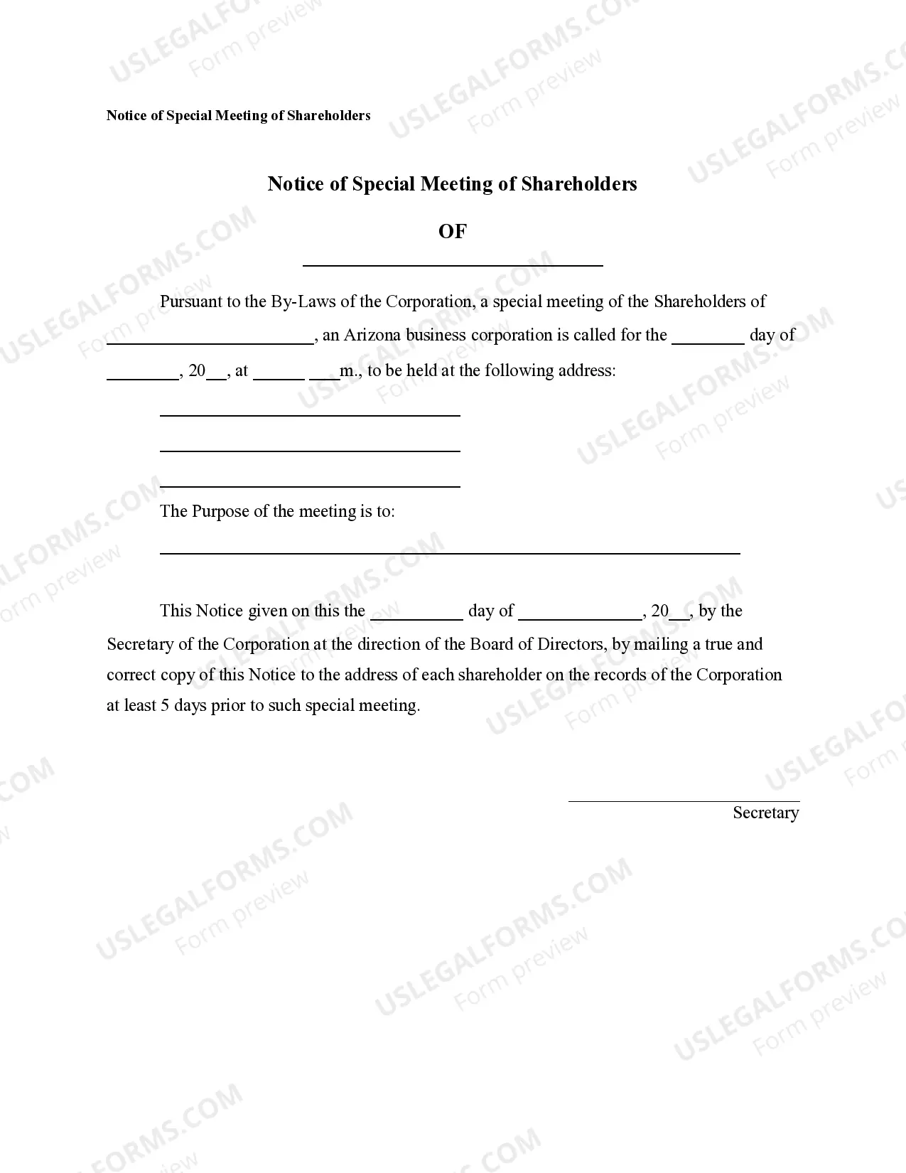 Preview Notices, Resolutions, Simple Stock Ledger and Certificate