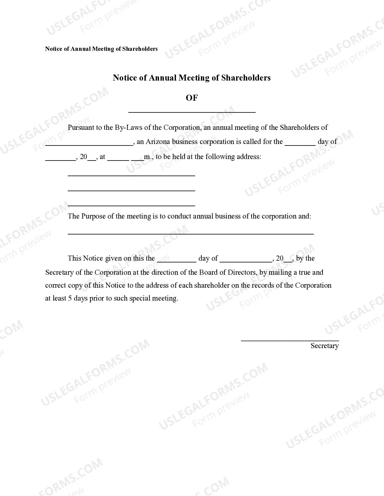 Preview Notices, Resolutions, Simple Stock Ledger and Certificate