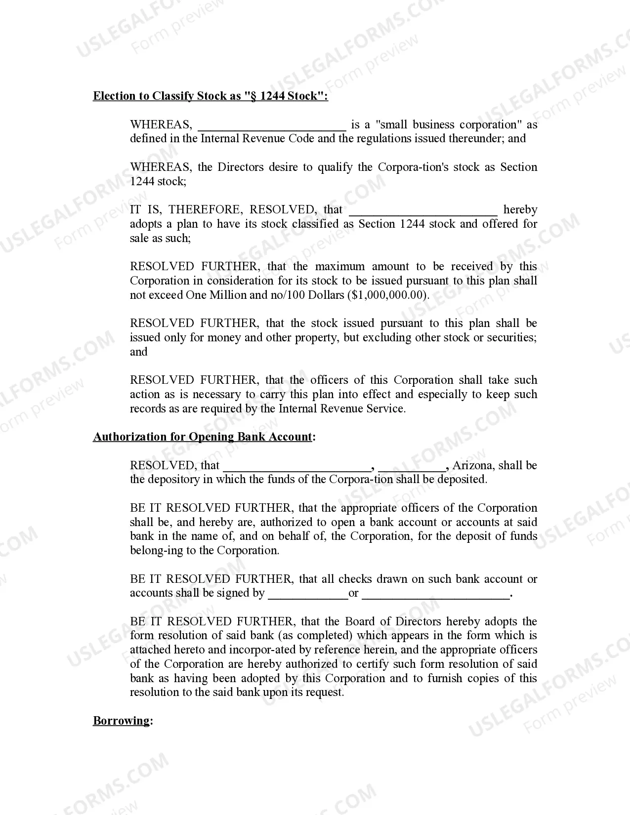 Preview Minutes for Organizational Meeting