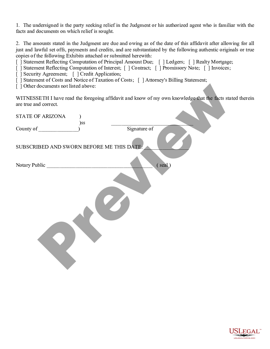 page 1 Motion and Affidavit of Judgment by Default Without Hearing preview