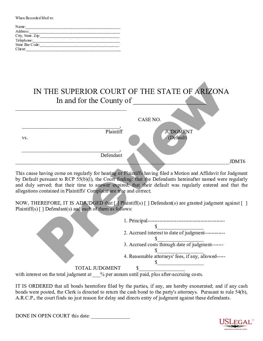 assignment of judgment arizona