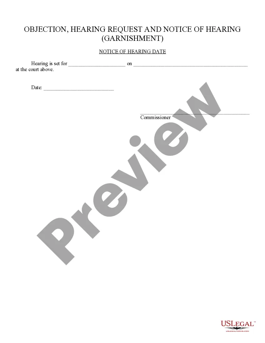 Get Objection, Request and Notice of Hearing Preview Objection, Request and Notice of Hearing