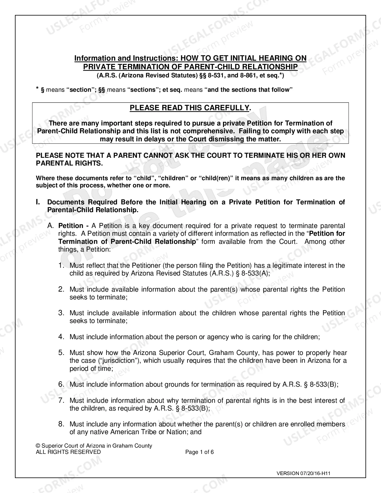 Preview Severance of Parental Rights