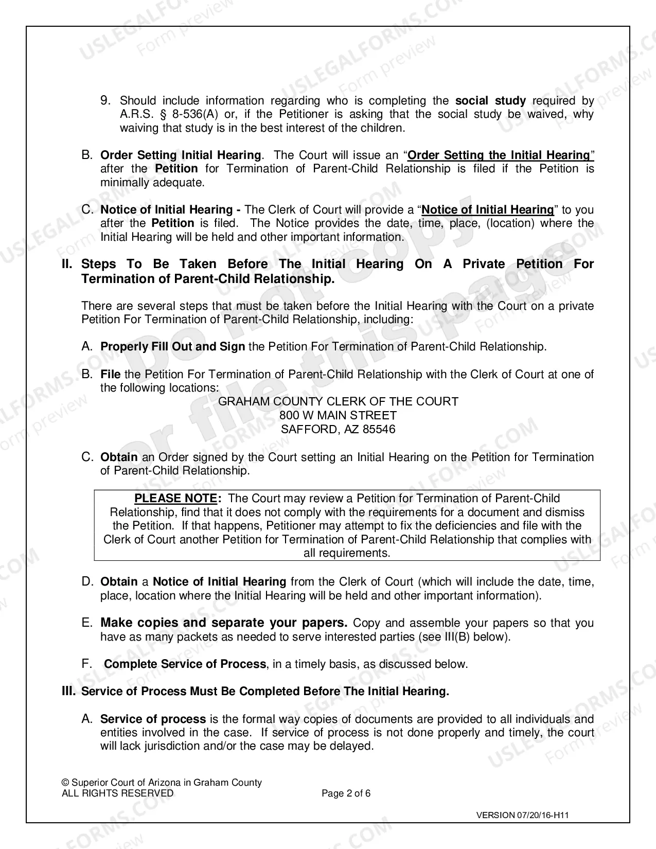 Preview Severance of Parental Rights