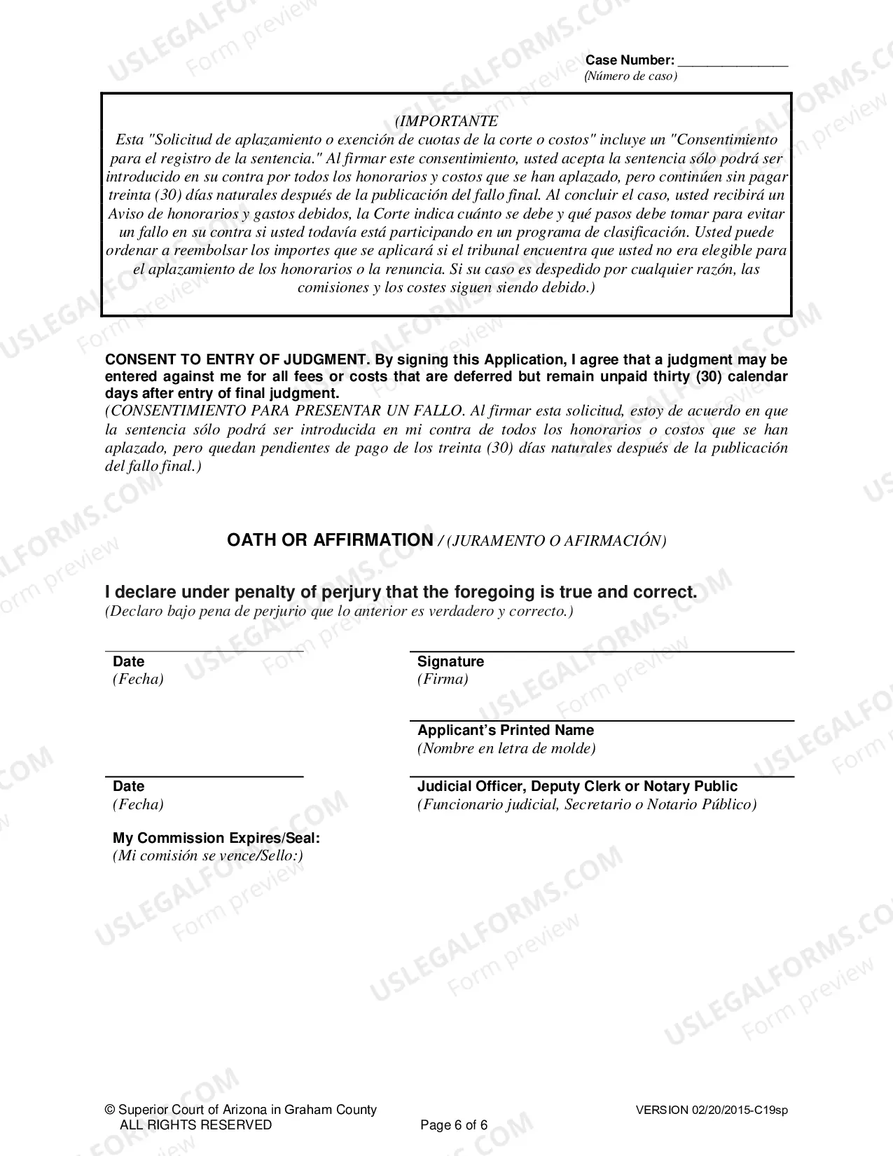 Preview Deferment / Exemptions (At the beginning of a case) C19-Spanish