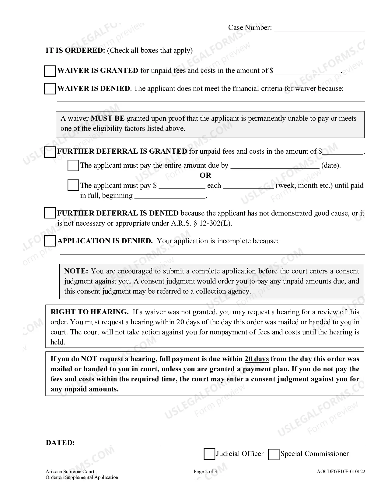 Preview Supplemental Deferral/WaiverC20