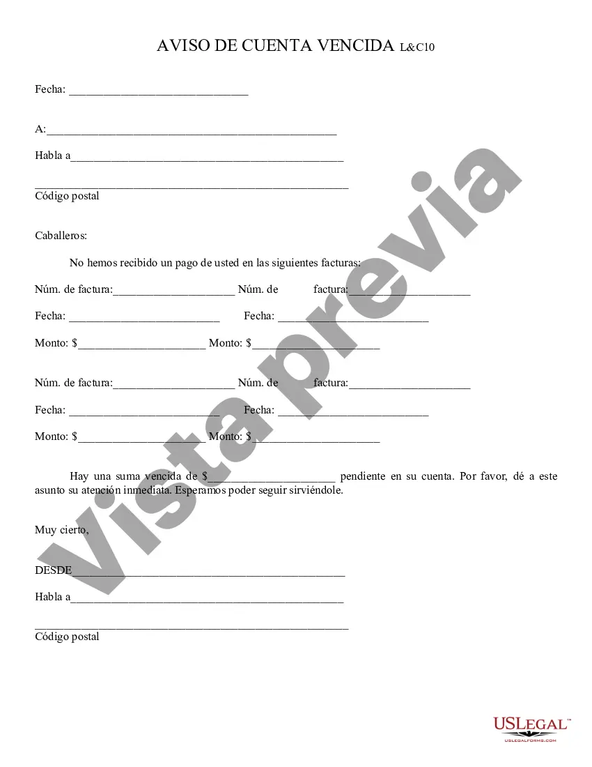 Preview Cuenta vencida