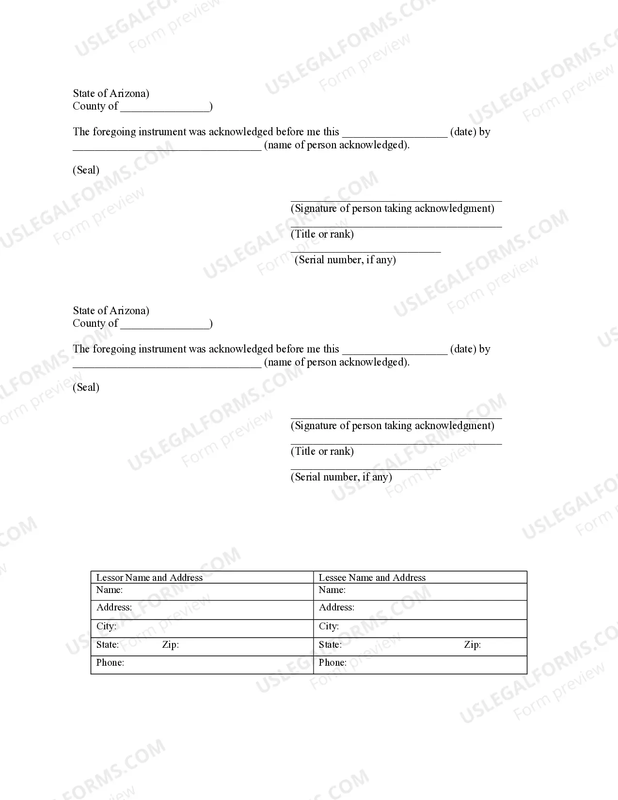 Preview Notice of Lease for Recording