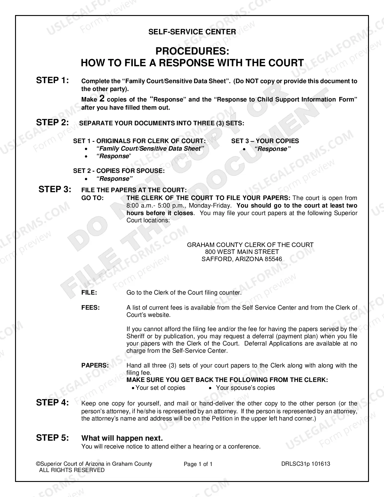Preview Response to Petition for Legal Separation with Minor Children for Respondent Only
