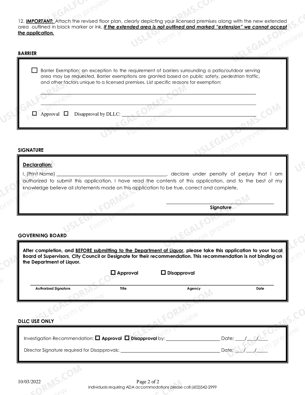 Preview Application For Extension Of Premises Patio Permit