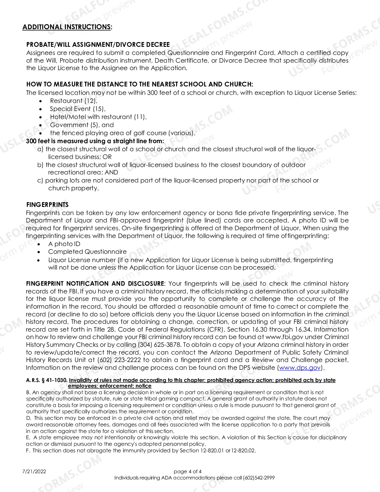 Preview Application For Liquor License