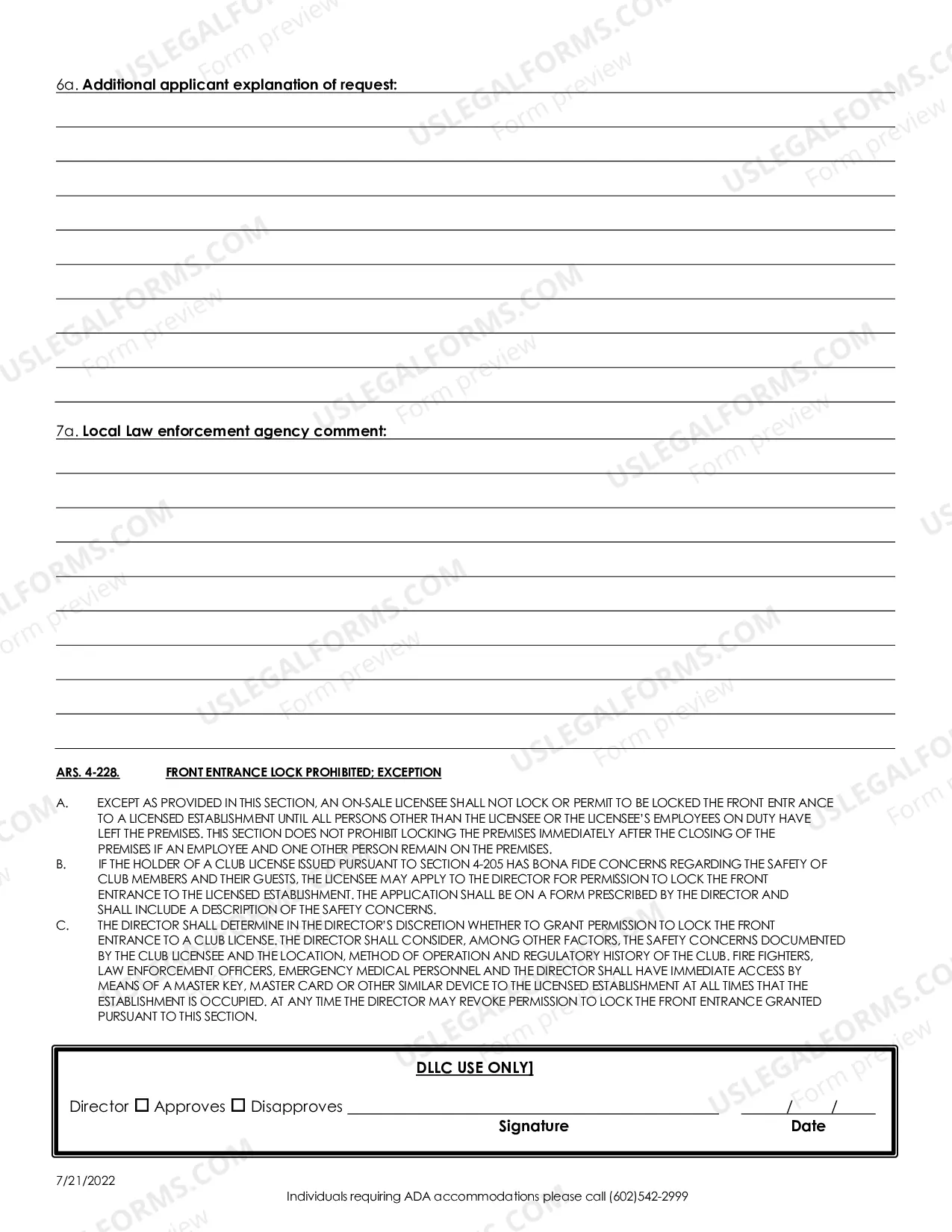 Preview Application For Private Club Locked Front Door