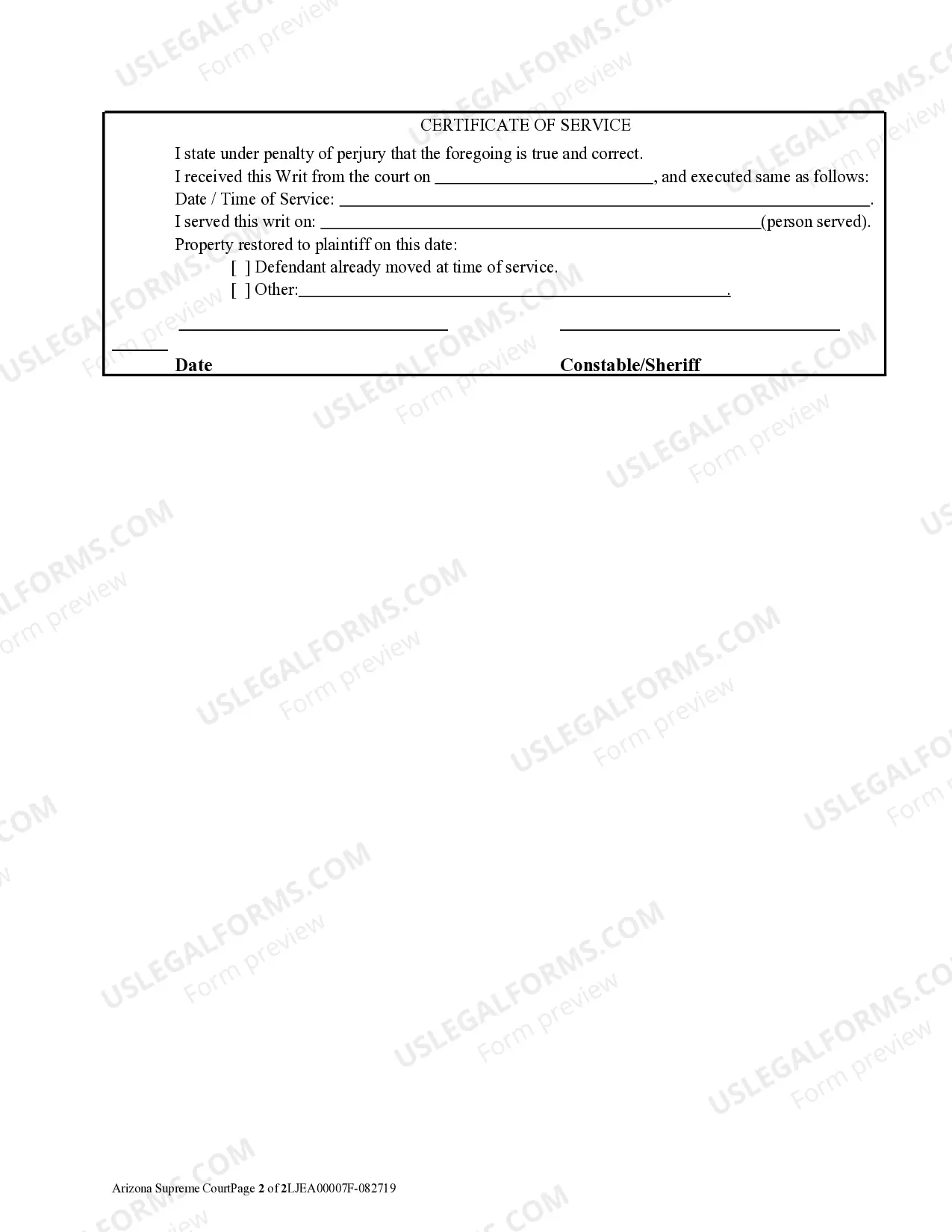 Preview Writ of Restitution - Eviction Action