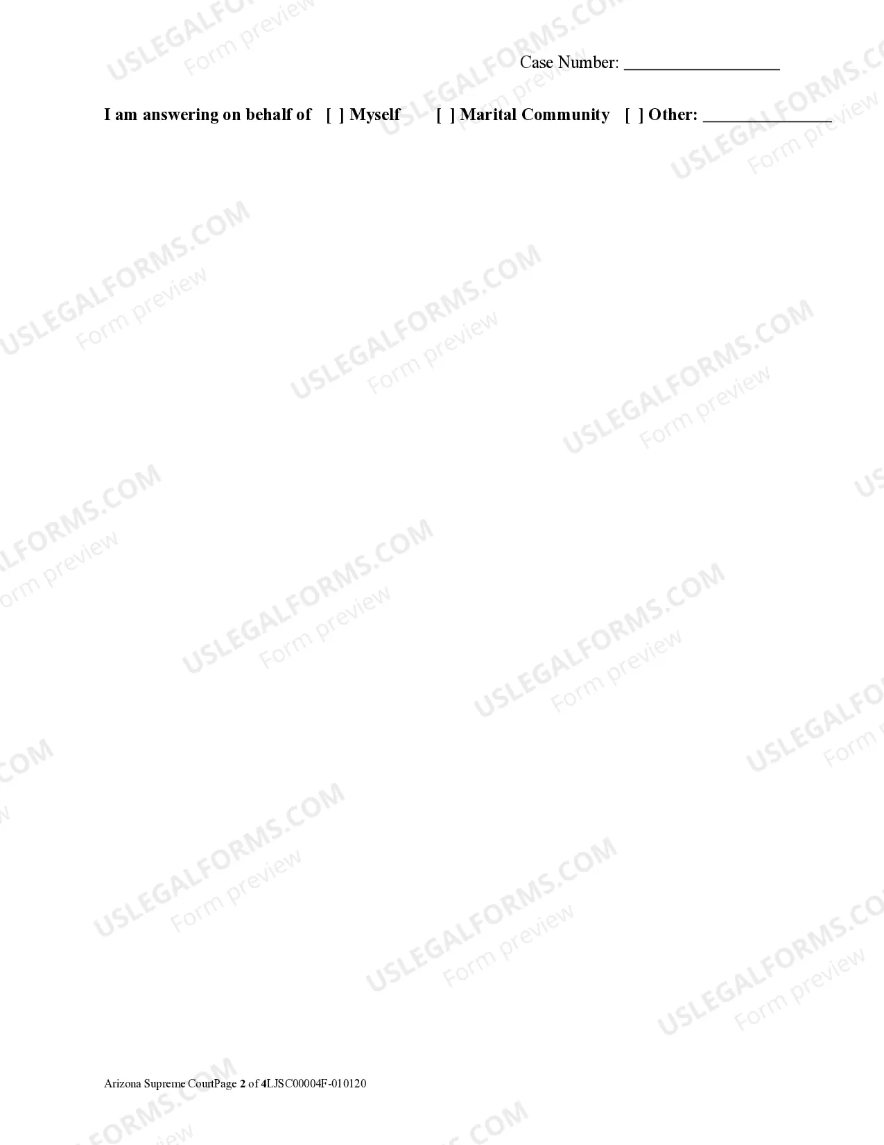 Preview Small Claims Answer