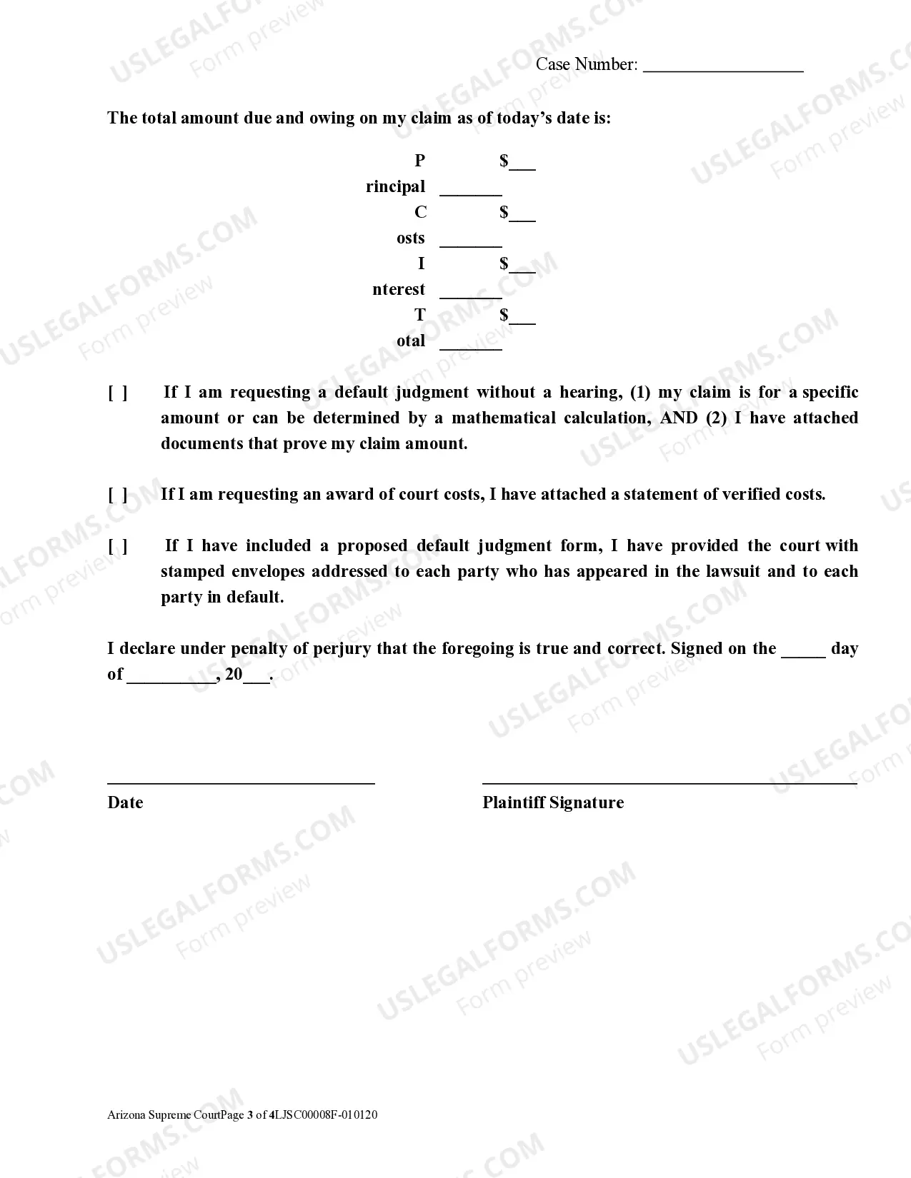 Preview Small Claims Request and Affidavit for Entry of Default Judgment
