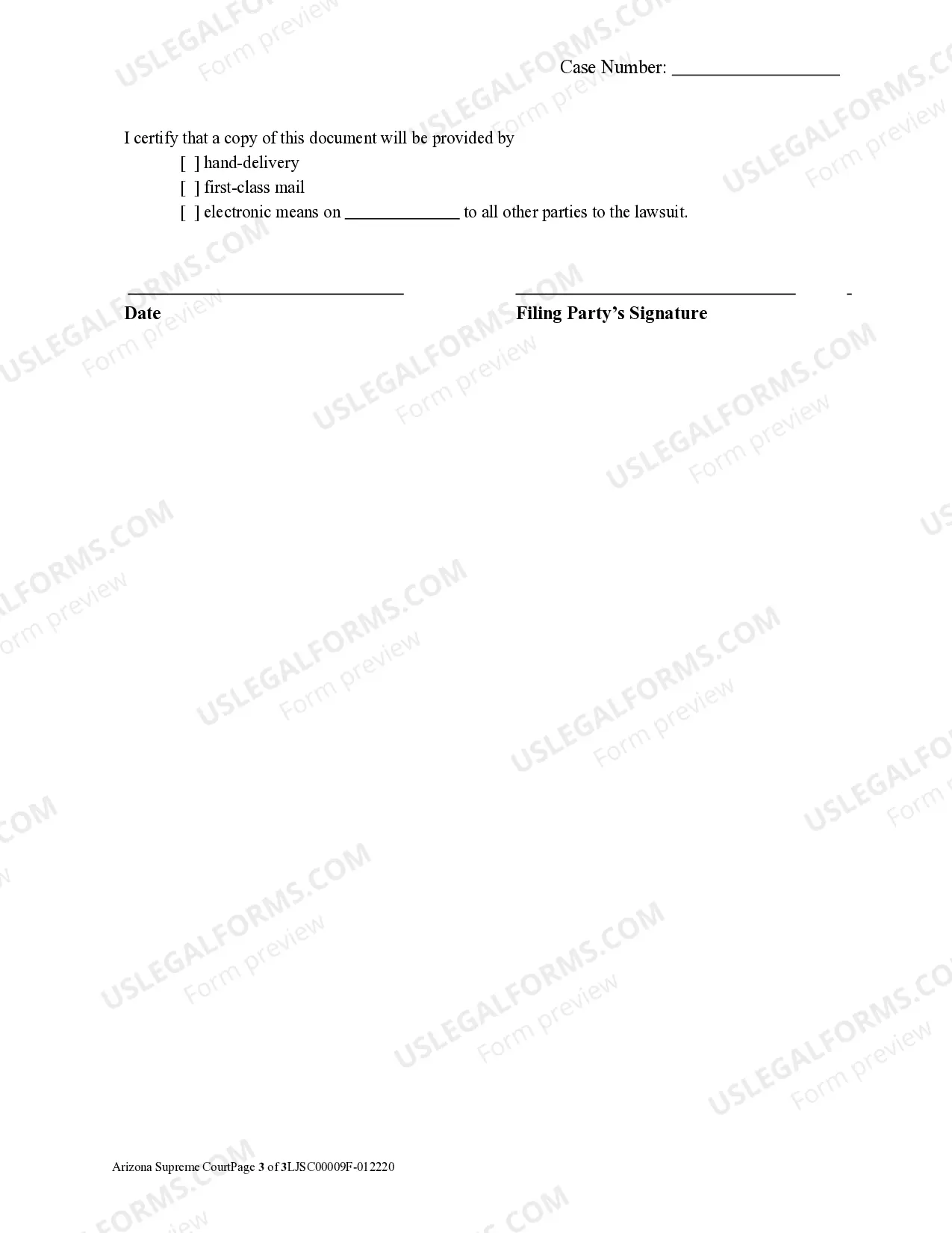 Preview Small Claims Request