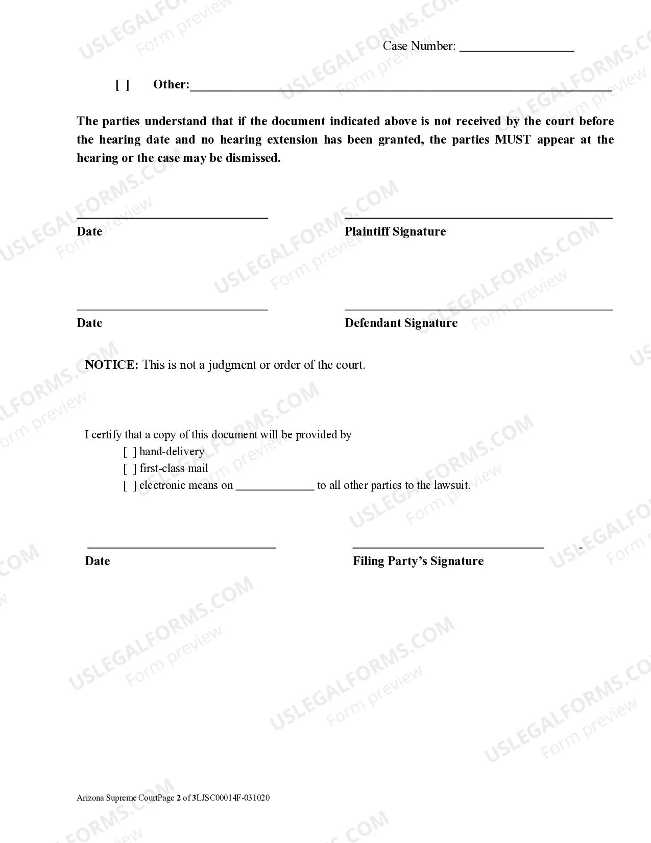 Preview Small Claims Notice of Settlement