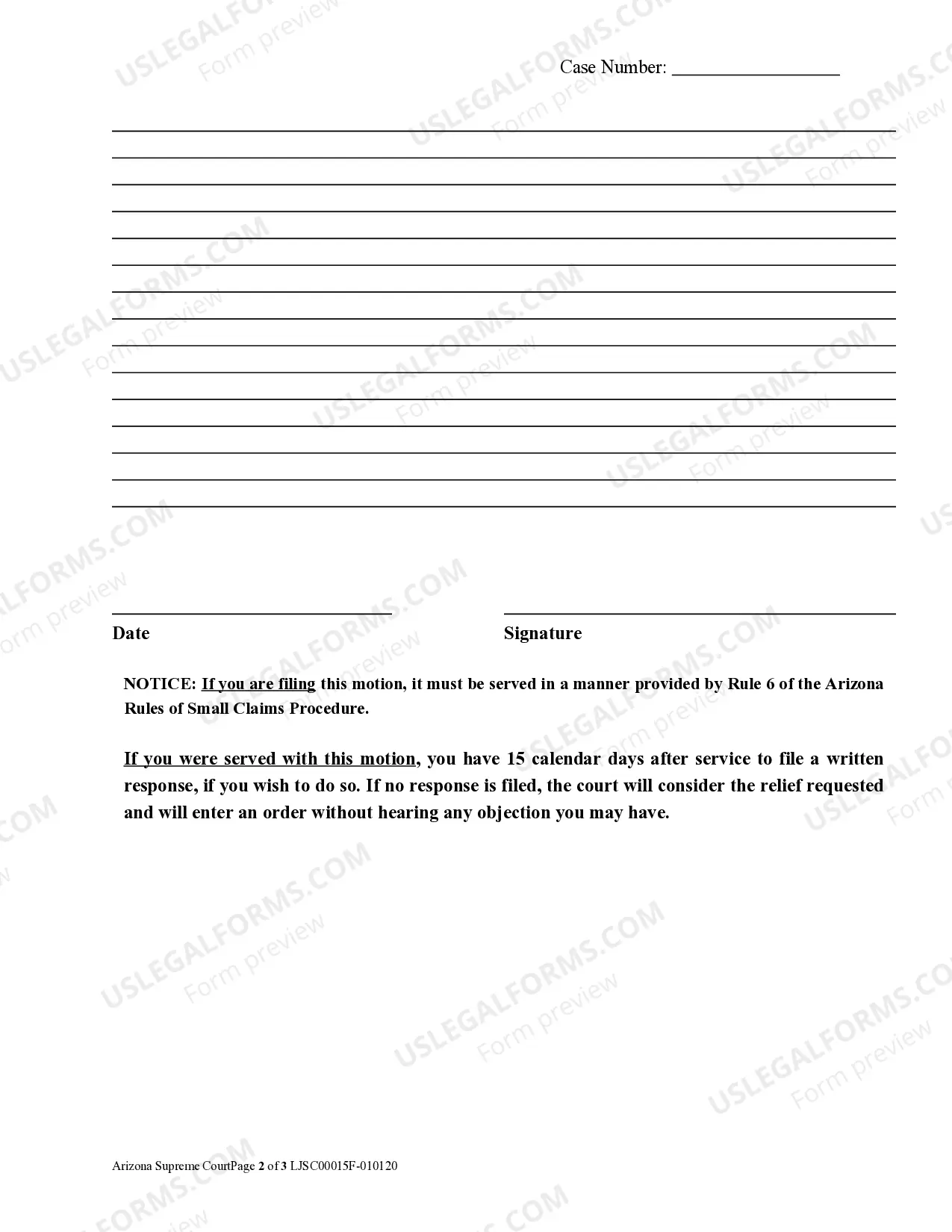 Preview Small Claims Motion to Vacate a Judgment
