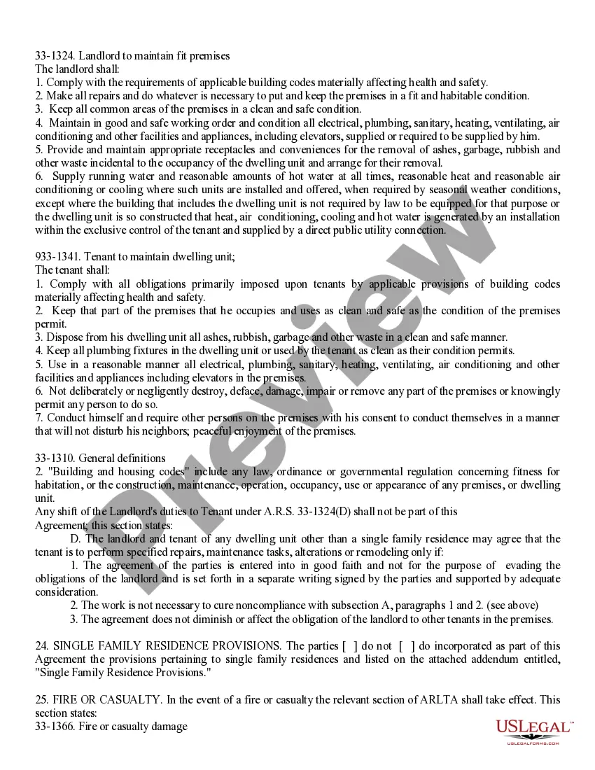 Preview Apt or Residential Lease