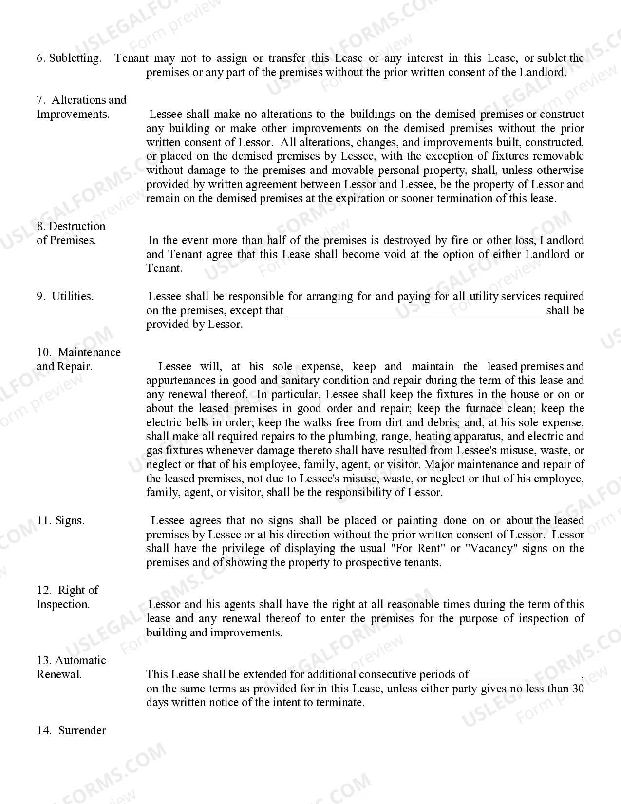 Preview Lease House, Unfurnished